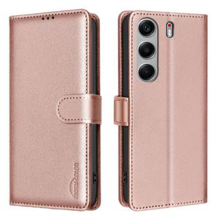 For Tecno Camon 40 Pro 5G Litchi Texture RFID Anti-theft Leather Phone Case(Gold)