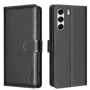 For Tecno Camon 40 Pro 4G Litchi Texture RFID Anti-theft Leather Phone Case(Black)