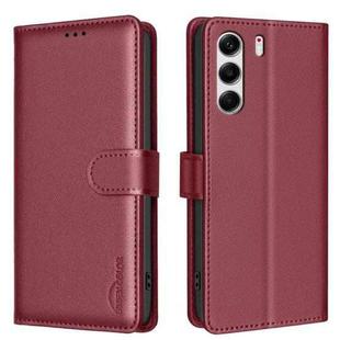 For Tecno Camon 40 Pro 4G Litchi Texture RFID Anti-theft Leather Phone Case(Red)