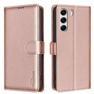 For Tecno Camon 40 Pro 4G Litchi Texture RFID Anti-theft Leather Phone Case(Gold)