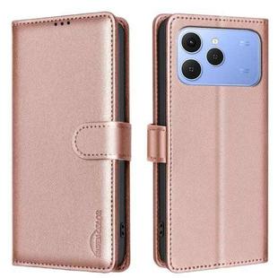 For Tecno Spark 40 4G Litchi Texture RFID Anti-theft Leather Phone Case(Gold)