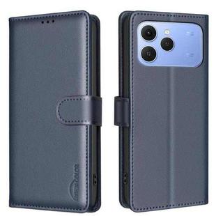For Tecno Spark 40 4G Litchi Texture RFID Anti-theft Leather Phone Case(Blue)