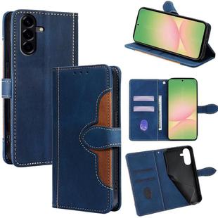 For Samsung Galaxy A56 5G Skin Feel Magnetic Buckle Leather Phone Case(Blue)