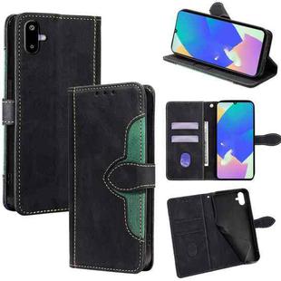 For Samsung Galaxy F06 5G Skin Feel Magnetic Buckle Leather Phone Case(Black)
