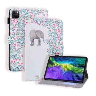 For iPad Pro 11 inch (2020) Horizontal Flip Leather Tablet Case, with  Card Slots & Holder & Photo Frame(Elephant Flower)