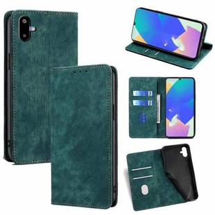 For Samsung Galaxy F06 5G RFID Anti-theft Brush Magnetic Leather Phone Case(Green)