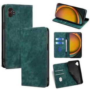 For Samsung Galaxy Xcover 7 Pro 5G RFID Anti-theft Brush Magnetic Leather Phone Case(Green)