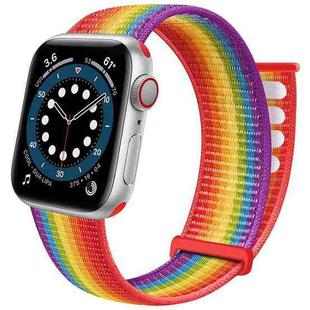 For Apple Watch 46mm / 49mm / 45mm / 44mm Dual Hook and Loop Nylon Watch Band(Official Lottery)