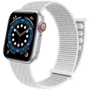 For Apple Watch 42mm / 41mm / 40mm / 38mm Dual Hook and Loop Nylon Watch Band(Reflective White)