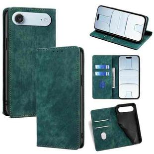 For iPhone Air RFID Anti-theft Brush Magnetic Leather Phone Case(Green)