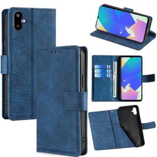 For Samsung Galaxy F06 5G Skin Feel Crocodile Magnetic Clasp Leather Phone Case(Blue)