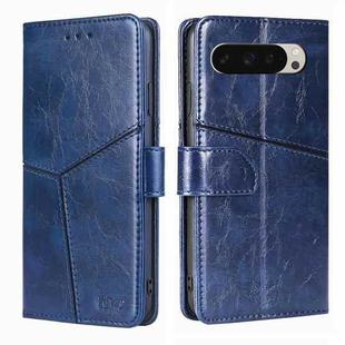 For Google Pixel 9 Geometric Stitching Leather Phone Case(Blue)