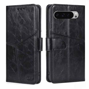 For Google Pixel 9 Pro XL Geometric Stitching Leather Phone Case(Black)