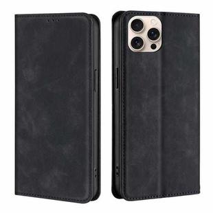 For iPhone 16 Pro Skin Feel Magnetic Leather Phone Case(Black)