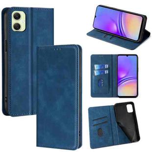 For Samsung Galaxy A05 4G Skin Feel Magnetic Leather Phone Case(Blue)