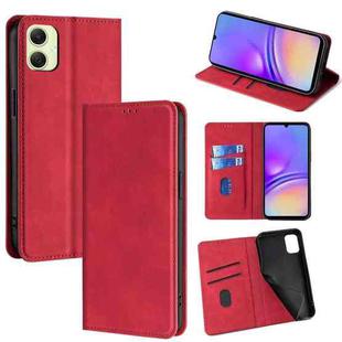 For Samsung Galaxy A05 4G Skin Feel Magnetic Leather Phone Case(Red)
