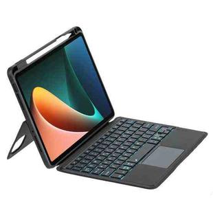 For Xiaomi Pad 5 / 5 Pro 11 Detachable Backlit Bluetooth Keyboard Leather Case with Touchpad(Black)