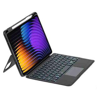 For Xiaomi Pad 7 / 7 Pro 11.2 inch Detachable Backlit Bluetooth Keyboard Leather Case with Touchpad(Black)