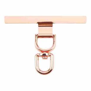 360 Degree Rotation T-shape Metal Mobile Phone Lanyard Fixing Gasket(Rose Gold)