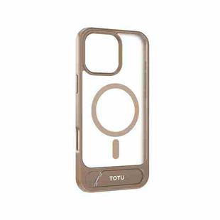 For iPhone 16 Pro Max TOTU PC-25 Skin Feel MagSafe Magnetic Stand Phone Case(Gold)