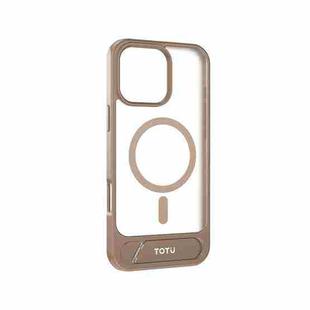 For iPhone 16 Pro TOTU PC-25 Skin Feel MagSafe Magnetic Stand Phone Case(Gold)