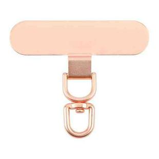 360 Degree Rotation Oval Metal Mobile Phone Lanyard Fixing Gasket(Rose Gold)