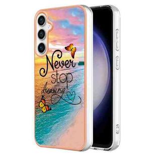 For Samsung Galaxy S24 FE 5G Electroplating IMD TPU Phone Case(Dream Butterfly)