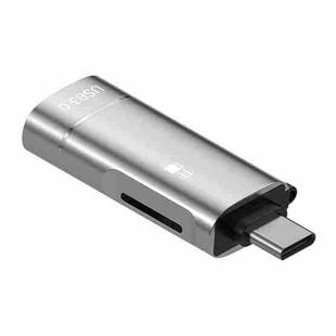 2 in 1 Type-C to USB and TF Card Reader Adapter(Grey)