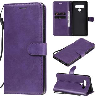 For LG Stylo 6 Solid Color Horizontal Flip Protective Leather Case with Holder & Card Slots & Wallet & Photo Frame & Lanyard(Purple)