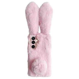 For Samsung Galaxy S24 FE 5G Cute Plush Rabbit TPU Phone Case(Pink)