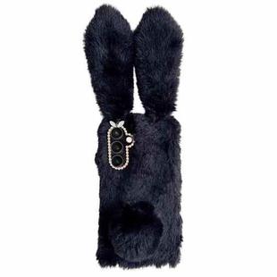 For Samsung Galaxy S23 FE 5G Cute Plush Rabbit TPU Phone Case(Black)