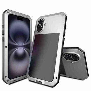 For iPhone 16 RedPepper Triple-proof Metal Phone Case(Silver)