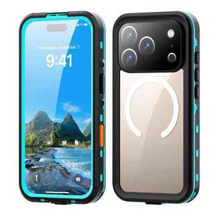 For iPhone 17 Pro RedPepper Transparent Dot IP68 Waterproof Triple-proof MagSafe Phone Case(Black Blue)
