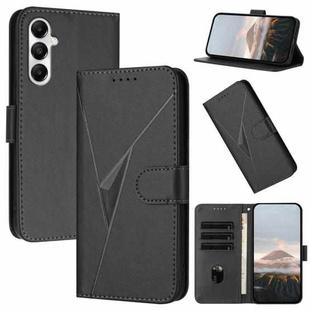 For Samsung Galaxy S24 FE 5G Triangle Pattern Buckle Clasp Leather Phone Case(Black)