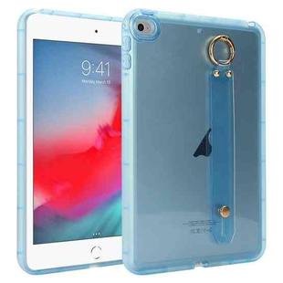 For iPad mini 5 / 4 Wristband Holder PC Hybrid TPU Soft Tablet Case(Blue)