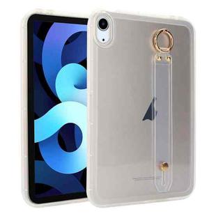 For iPad Air 5 / Air 4 / Pro 11 2018 Wristband Holder PC Hybrid TPU Soft Tablet Case(Transparent)