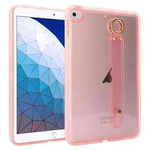 For iPad Air 3 10.5 2019 Wristband Holder PC Hybrid TPU Soft Tablet Case(Pink)