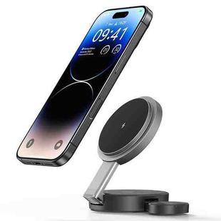 USAMS CD234 Folding 3-in-1 Magnetic Wireless Fast Charger(Gun Color)