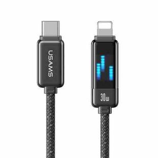 USAMS SJ743 30W USB-C / Type-C to 8 Pin Zinc Alloy Fast Data Cable, Length: 1.2m(Gun Color)