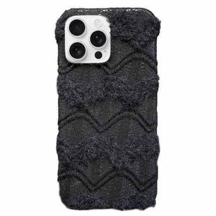 For iPhone 13 Pro M-texture Plush TPU Phone Case(Black)