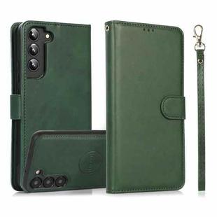 For Samsung Galaxy S23 5G Calf Texture 2 in 1 Detachable Magnetic Back Cover Leather Case(Green)