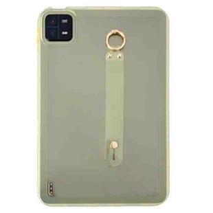 For Xiaomi Pad 6 / Pad 6 Pro Wristband Holder PC Hybrid TPU Soft Tablet Case(Yellow)