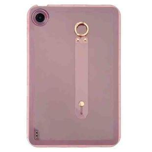 For Xiaomi Redmi Pad SE Wristband Holder PC Hybrid TPU Soft Tablet Case(Pink)