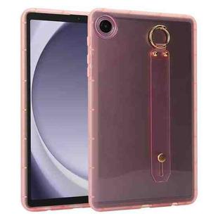 For Samsung Galaxy Tab A9 Wristband Holder PC Hybrid TPU Soft Tablet Case(Pink)
