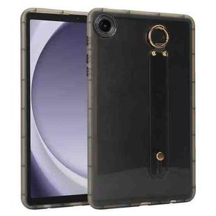 For Samsung Galaxy Tab A9+ Wristband Holder PC Hybrid TPU Soft Tablet Case(Black)