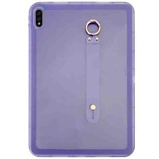 For Samsung Galaxy Tab S9 / S8 / S7 Wristband Holder PC Hybrid TPU Soft Tablet Case(Purple)