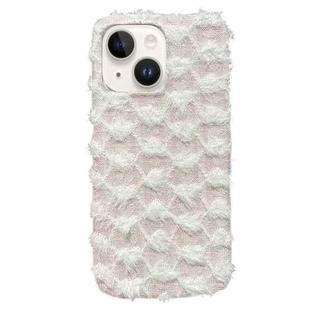 For iPhone 14 Plus Dot Plush TPU Phone Case(White)