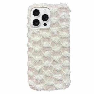 For iPhone 14 Pro Max Dot Plush TPU Phone Case(White)