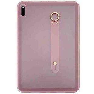 For Honor Pad V6 / V7 10.4 inch Wristband Holder PC Hybrid TPU Soft Tablet Case(Pink)