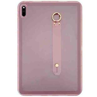 For Huawei MatePad 10.4 2022 / 2020 Wristband Holder PC Hybrid TPU Soft Tablet Case(Pink)